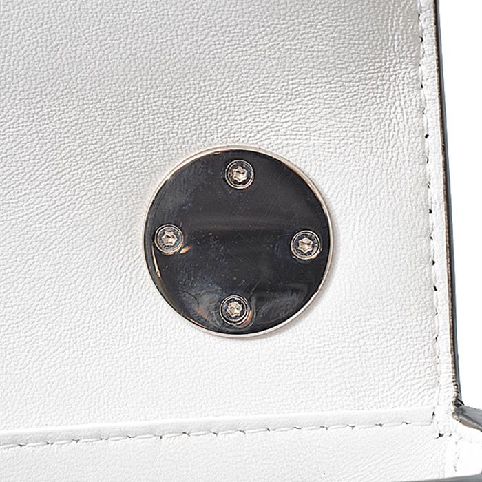 バーバリー バッグ メンズ レディース ユニバーサルパスポート ショルダーバッグ  レザー ブラック×ホワイト BURBERRY 中古