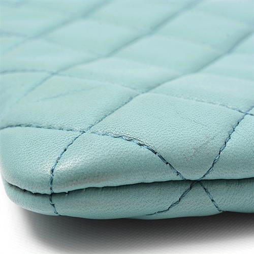 シャネル バッグ レディース クラッチバッグ セカンドバッグ ココマーク ブルー ラムスキン CHANEL 中古