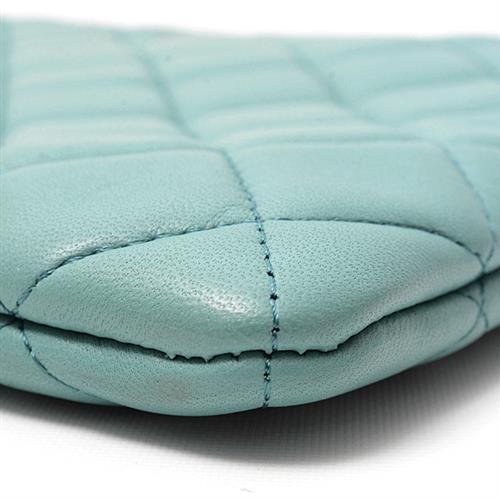 シャネル バッグ レディース クラッチバッグ セカンドバッグ ココマーク ブルー ラムスキン CHANEL 中古