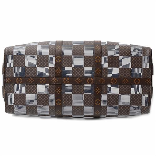 ルイヴィトン バッグ メンズ レディース キーポル バンドリエール 50 ボストンバッグ モノグラムチェス ブラウン Louis Vuitton M20864 中古