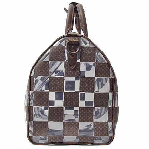 ルイヴィトン バッグ メンズ レディース キーポル バンドリエール 50 ボストンバッグ モノグラムチェス ブラウン Louis Vuitton M20864 中古