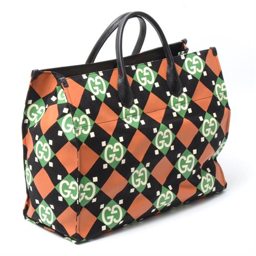 グッチ バッグ メンズ GG トートバッグ 2WAY ショルダーバッグ マルチカラー GUCCI 674302 P15514 中古