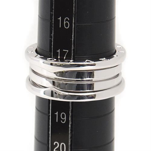 ブルガリ 指輪 メンズ ビー ゼロワン リング ホワイトゴールド 59号 実寸18号 BVLGARI B-ZERO1 750WG 中古