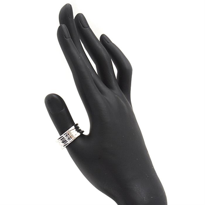 ブルガリ 指輪 メンズ ビー ゼロワン リング ホワイトゴールド 59号 実寸18号 BVLGARI B-ZERO1 750WG 中古