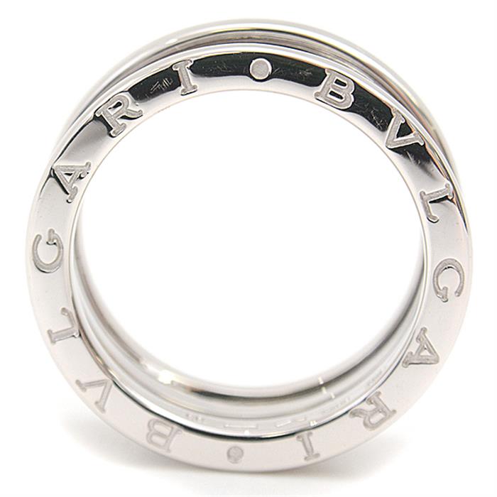 ブルガリ 指輪 メンズ ビー ゼロワン リング ホワイトゴールド 59号 実寸18号 BVLGARI B-ZERO1 750WG 中古