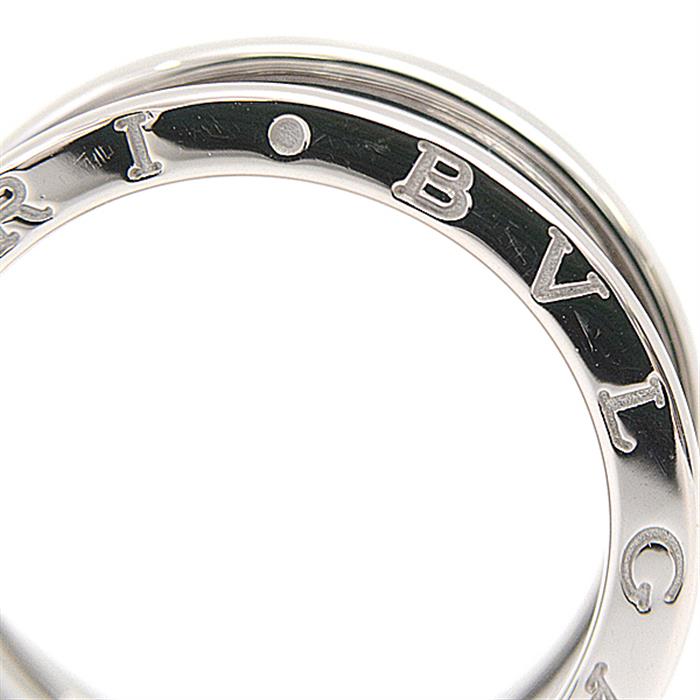 ブルガリ 指輪 メンズ ビー ゼロワン リング ホワイトゴールド 59号 実寸18号 BVLGARI B-ZERO1 750WG 中古