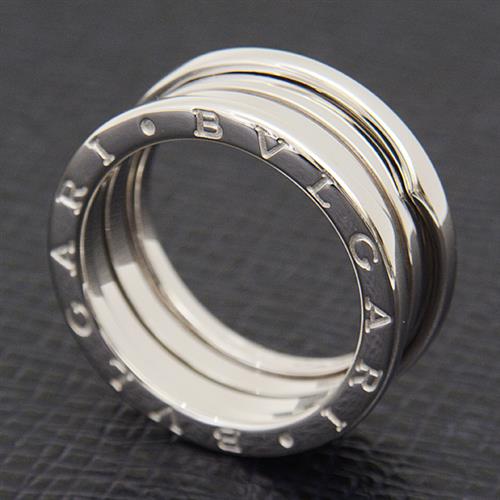 ブルガリ 指輪 メンズ ビー ゼロワン リング ホワイトゴールド 59号 実寸18号 BVLGARI B-ZERO1 750WG 中古