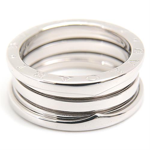 ブルガリ 指輪 メンズ ビー ゼロワン リング ホワイトゴールド 59号 実寸18号 BVLGARI B-ZERO1 750WG 中古