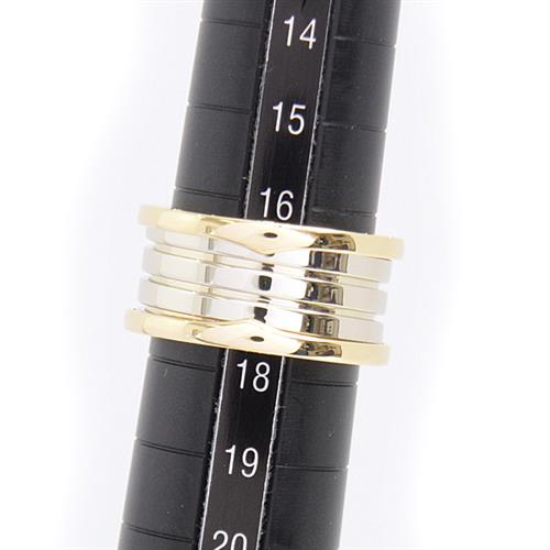 ブルガリ 指輪 メンズ ビーゼロワン B-ZERO1 リング 58号 実寸17号 銀座限定 ゴールド BVLGARI 750YG×WG 中古