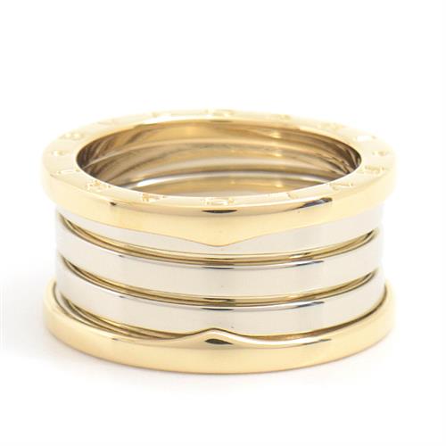 ブルガリ 指輪 メンズ ビーゼロワン B-ZERO1 リング 58号 実寸17号 銀座限定 ゴールド BVLGARI 750YG×WG 中古