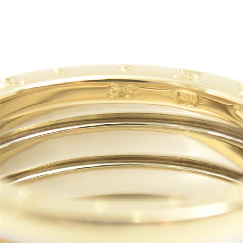 ブルガリ 指輪 メンズ ビーゼロワン B-ZERO1 リング 58号 実寸17号 銀座限定 ゴールド BVLGARI 750YG×WG 中古