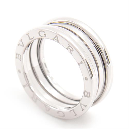 ブルガリ 指輪 レディース メンズ ビーゼロワン B-ZERO1 リング 55号 実寸13.5号 ホワイトゴールド BVLGARI 750WG 中古