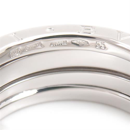 ブルガリ 指輪 レディース メンズ ビーゼロワン B-ZERO1 リング 55号 実寸13.5号 ホワイトゴールド BVLGARI 750WG 中古