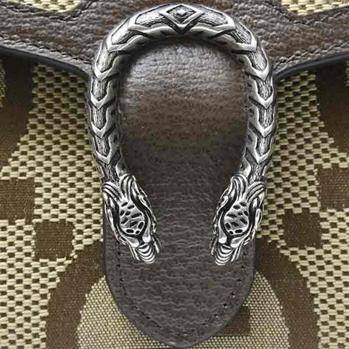 グッチ バッグ レディース チェーンウォレット ジャンボGG ディオニュソス キャンバス カーキ GUCCI 401231 中古