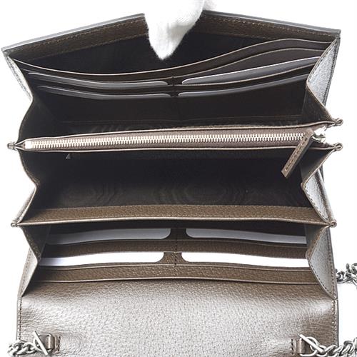 グッチ バッグ レディース チェーンウォレット ジャンボGG ディオニュソス キャンバス カーキ GUCCI 401231 中古