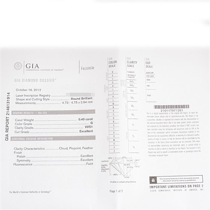 カルティエ 指輪 レディース ソリテール ダイヤ リング D0.40ct G-VVS1-3EX 47号 実寸7号 Cartier PT950 中古