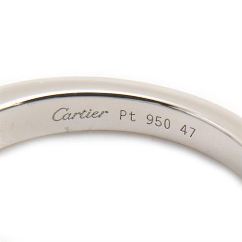 カルティエ 指輪 レディース ソリテール ダイヤ リング D0.40ct G-VVS1-3EX 47号 実寸7号 Cartier PT950 中古