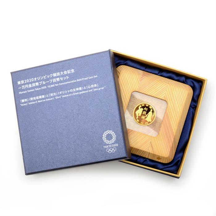 東京2020オリンピック競技大会記念 一万円金貨幣 プルーフ貨幣セット 第三次発行分 クリアケース未開封 K24 純金 中古