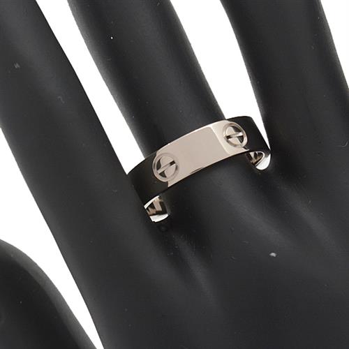 カルティエ 指輪 メンズ ラブ リング 61号 実寸20.5号 ホワイトゴールド Cartier 750WG 中古