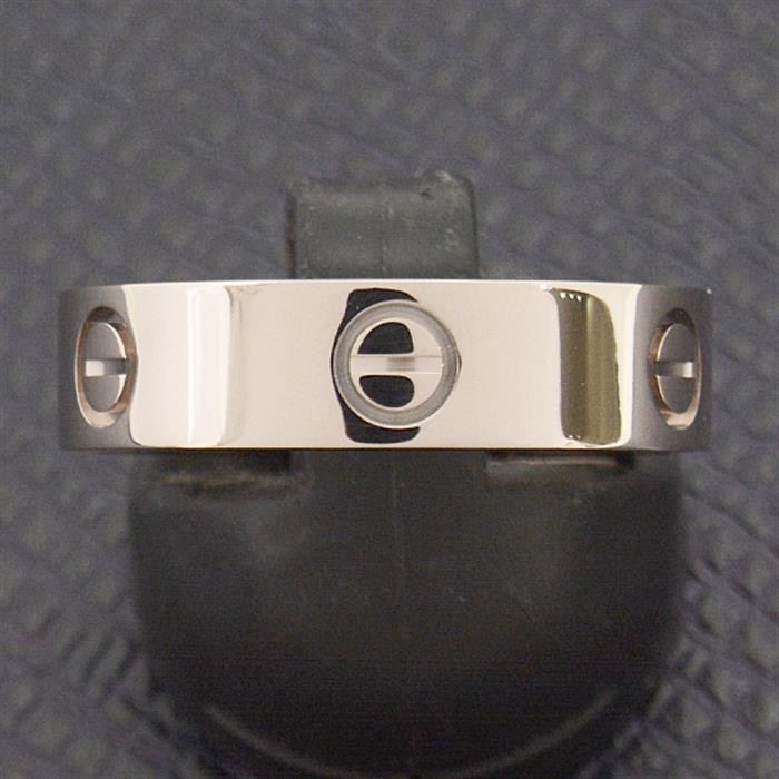 カルティエ 指輪 メンズ ラブ リング 61号 実寸20.5号 ホワイトゴールド Cartier 750WG 中古