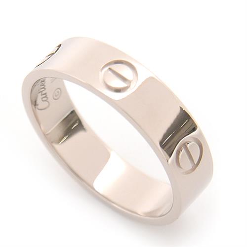 カルティエ 指輪 メンズ ラブ リング 61号 実寸20.5号 ホワイトゴールド Cartier 750WG 中古