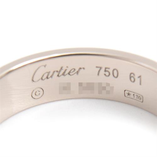 カルティエ 指輪 メンズ ラブ リング 61号 実寸20.5号 ホワイトゴールド Cartier 750WG 中古