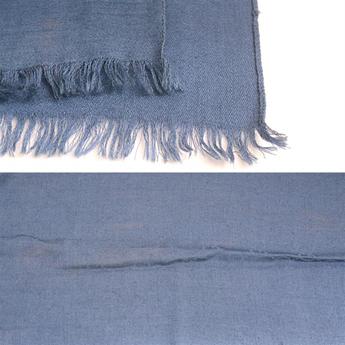 グッチ 服飾小物 メンズ レディース GG刺繍 ストール GG柄 マフラー ショール クリーニング済 ブルー GUCCI 中古