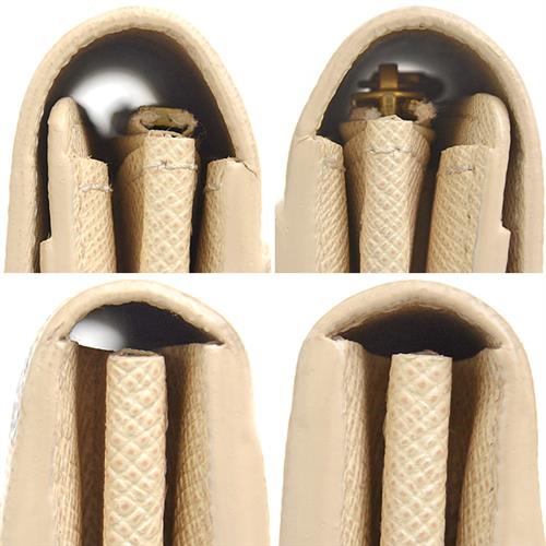 ルイヴィトン 財布 レディース ダミエ アズール ポルトフォイユ サラ 長財布 アイボリー×ネイビー Louis Vuitton N63208 中古