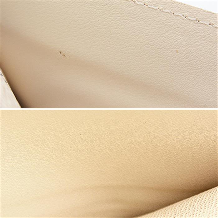 ルイヴィトン 財布 レディース ダミエ アズール ポルトフォイユ サラ 長財布 アイボリー×ネイビー Louis Vuitton N63208 中古