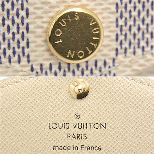 ルイヴィトン 財布 レディース ダミエ アズール ポルトフォイユ サラ 長財布 アイボリー×ネイビー Louis Vuitton N63208 中古