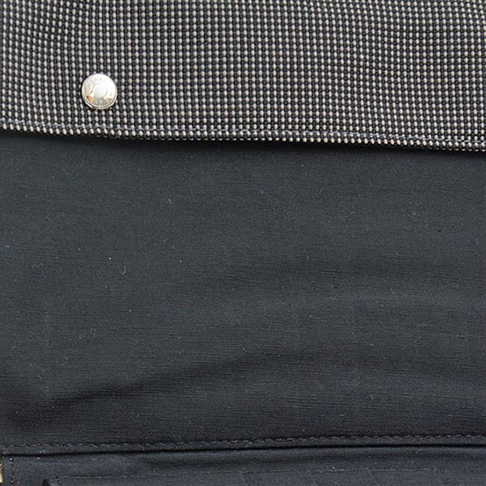 エルメス 財布 メンズ エールライン パースGM ラウンドファスナー長財布 オーガナイザー キャンバス グレー×ブラック HERMES 中古