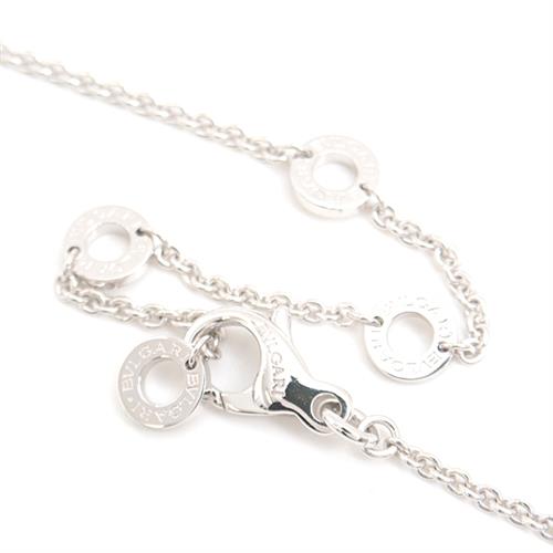 ブルガリ ネックレス レディース ビー ゼロワン B-ZERO1 フルパヴェダイヤモンド ネックレス ホワイトゴールド BVLGARI 750WG 中古