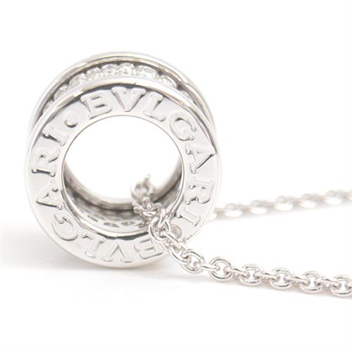 ブルガリ ネックレス レディース ビー ゼロワン B-ZERO1 フルパヴェダイヤモンド ネックレス ホワイトゴールド BVLGARI 750WG 中古