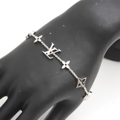 ルイヴィトン ブレスレット レディース ブラスレ モノグラム ブレスレット ホワイトゴールド Louis Vuitton Q95010 750WG 中古