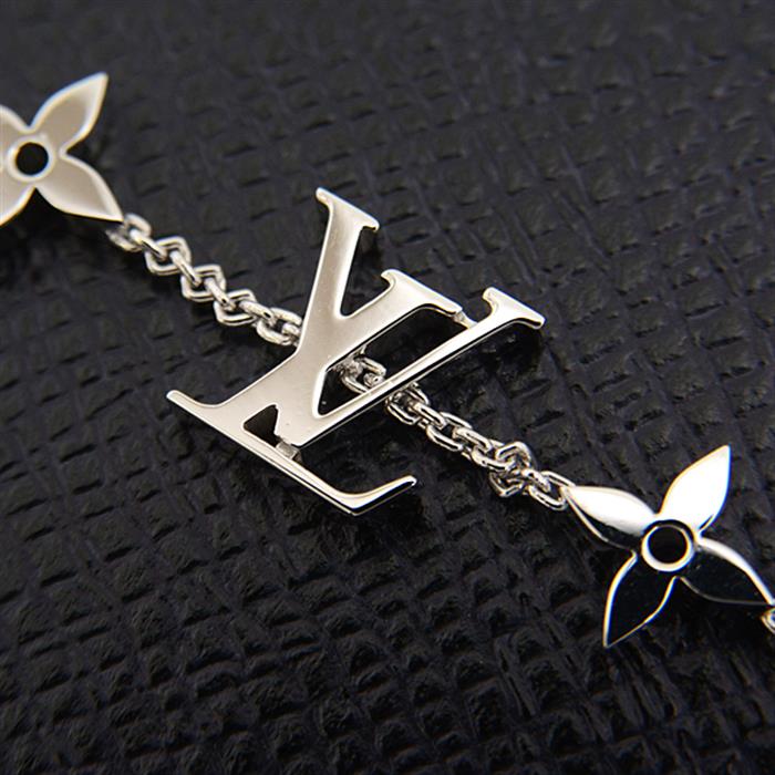 ルイヴィトン ブレスレット レディース ブラスレ モノグラム ブレスレット ホワイトゴールド Louis Vuitton Q95010 750WG 中古