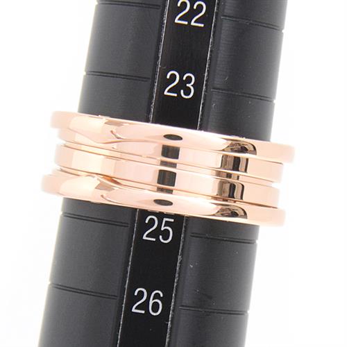 ブルガリ 指輪 メンズ ビーゼロワン B-ZERO1 リング 65号 実寸24号 ピンクゴールド BVLGARI 750PG 中古