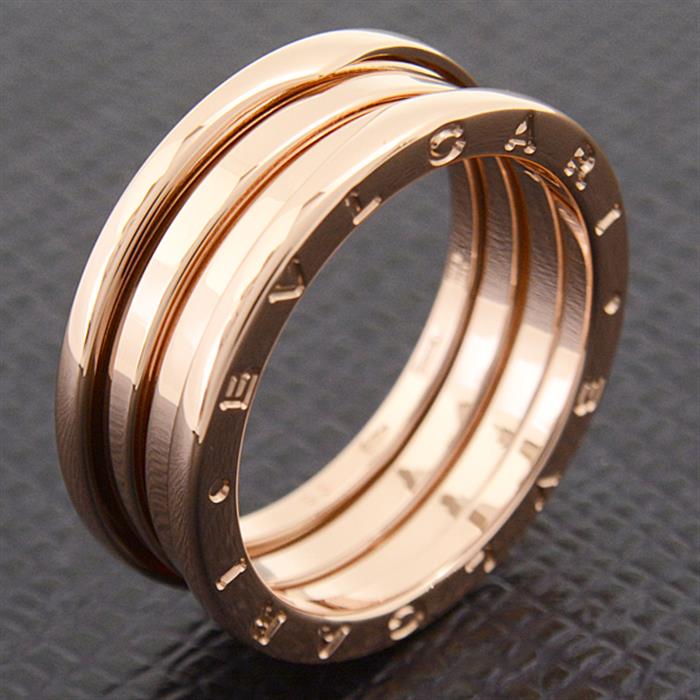 ブルガリ 指輪 メンズ ビーゼロワン B-ZERO1 リング 65号 実寸24号 ピンクゴールド BVLGARI 750PG 中古