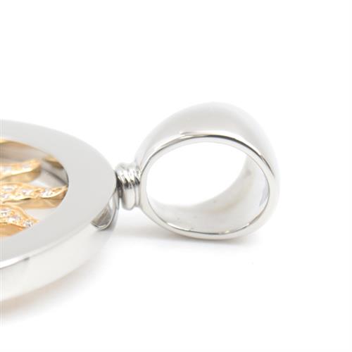 ブルガリ ペンダント メンズ トンドサン パヴェダイヤモンド ペンダントトップ ステンレス ゴールド BVLGARI SS×750YG 中古