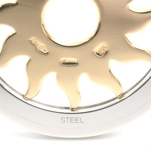 ブルガリ ペンダント メンズ トンドサン パヴェダイヤモンド ペンダントトップ ステンレス ゴールド BVLGARI SS×750YG 中古