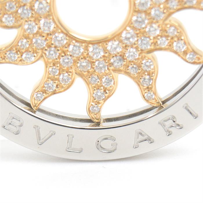 ブルガリ ペンダント メンズ トンドサン パヴェダイヤモンド ペンダントトップ ステンレス ゴールド BVLGARI SS×750YG 中古
