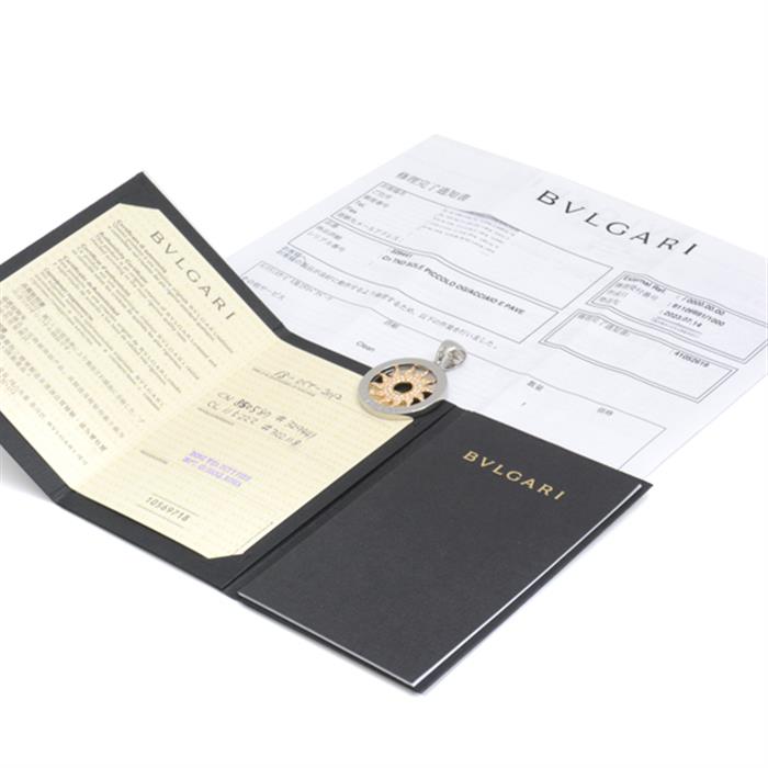 ブルガリ ペンダント メンズ トンドサン パヴェダイヤモンド ペンダントトップ ステンレス ゴールド BVLGARI SS×750YG 中古