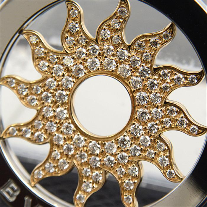 ブルガリ ペンダント メンズ トンドサン パヴェダイヤモンド ペンダントトップ ステンレス ゴールド BVLGARI SS×750YG 中古