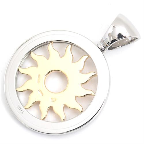 ブルガリ ペンダント メンズ トンドサン パヴェダイヤモンド ペンダントトップ ステンレス ゴールド BVLGARI SS×750YG 中古