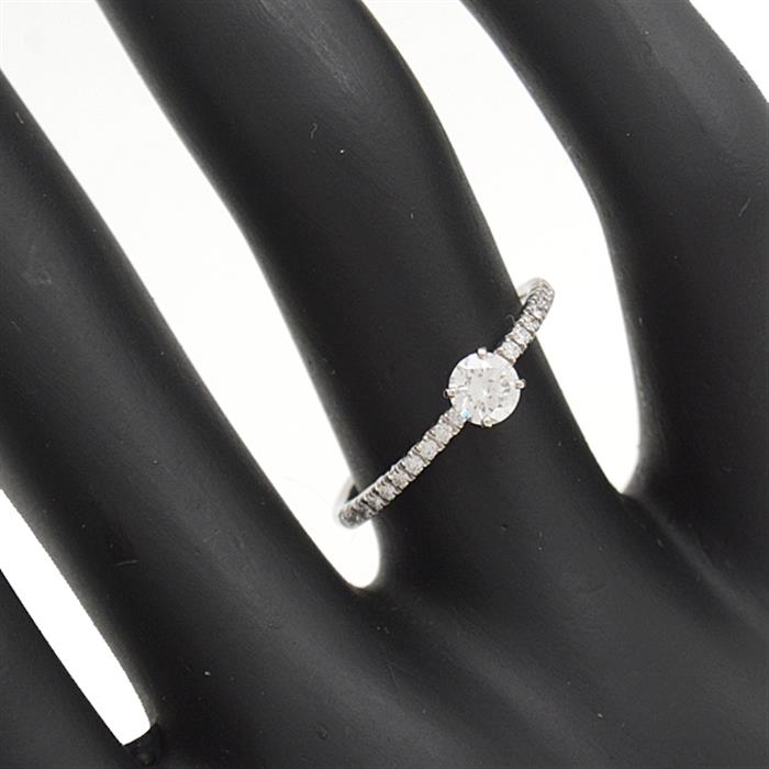 カルティエ 指輪 レディース エタンセル ダイヤ リング 12号弱 D0.27ct D-VVS2-3EX プラチナ Cartier PT950 中古