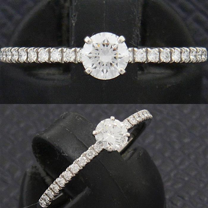 カルティエ 指輪 レディース エタンセル ダイヤ リング 12号弱 D0.27ct D-VVS2-3EX プラチナ Cartier PT950 中古