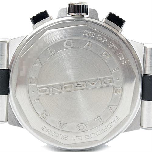 ブルガリ メンズ 時計 ディアゴノ クロノ 8ポイントダイヤモンド 自動巻 ホワイトシェル文字盤 BVLGARI SS DG37 SC CH 中古