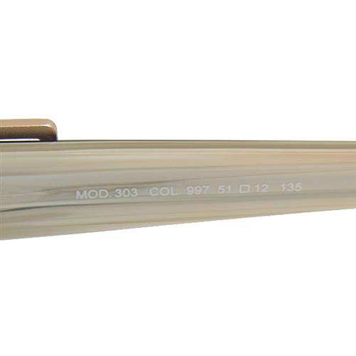 カザール 眼鏡 メンズ テンプルロゴ スクエアフレーム サングラス ブラック CAZAL MOD303 中古