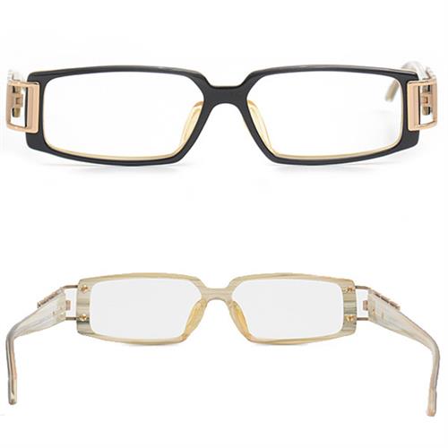 カザール 眼鏡 メンズ テンプルロゴ スクエアフレーム サングラス ブラック CAZAL MOD303 中古