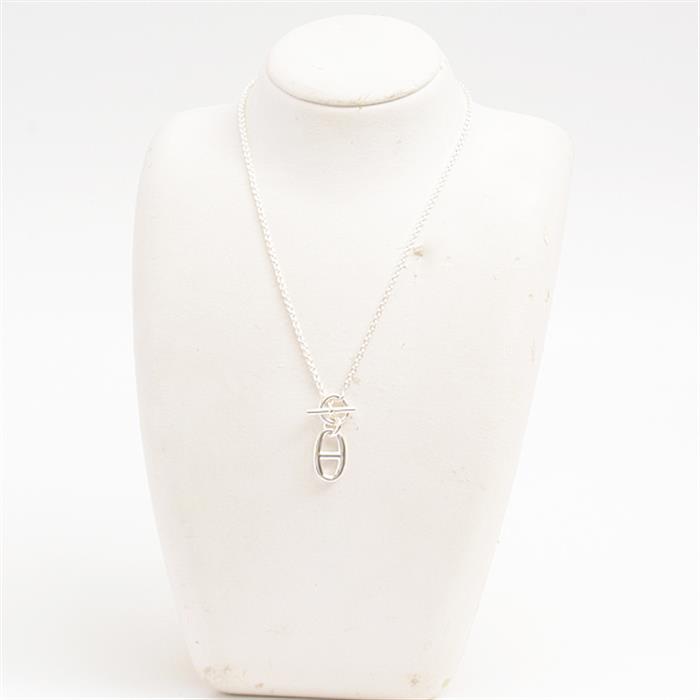 エルメス ネックレス レディース シェーヌダンクル アミュレット シルバー HERMES SV925 中古