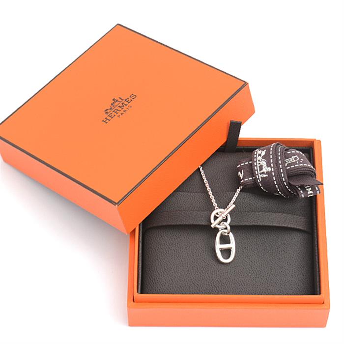 エルメス ネックレス レディース シェーヌダンクル アミュレット シルバー HERMES SV925 中古